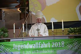  Bischof Gregor Maria Hanke bei der zweiten diözesanen Jugendwallfahrt. pde-Foto: Daniela Olivares