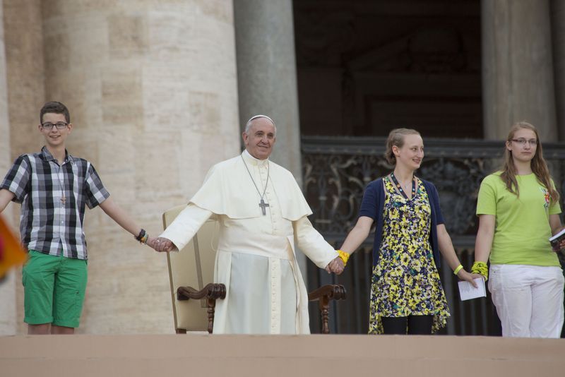 Ministrantenwallfahrt nach Rom - Audienz mit Papst Franziskus. pde-Foto: Anika Taiber